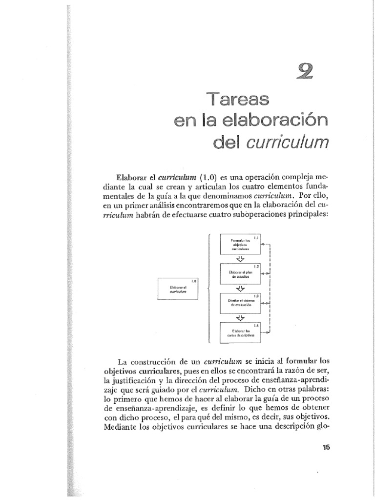 Tareas Clave en la Elaboración del Curriculum | PDF | Plan de estudios ...