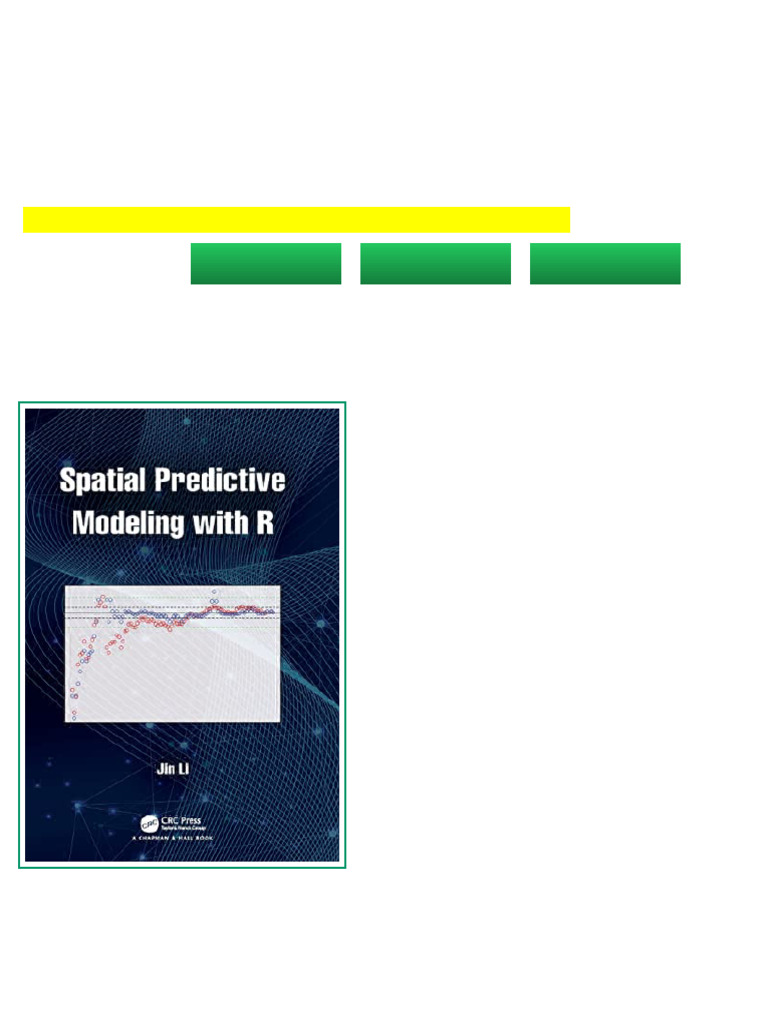 (Ebook) Spatial Predictive Modelling with R by Jin Li ISBN ...