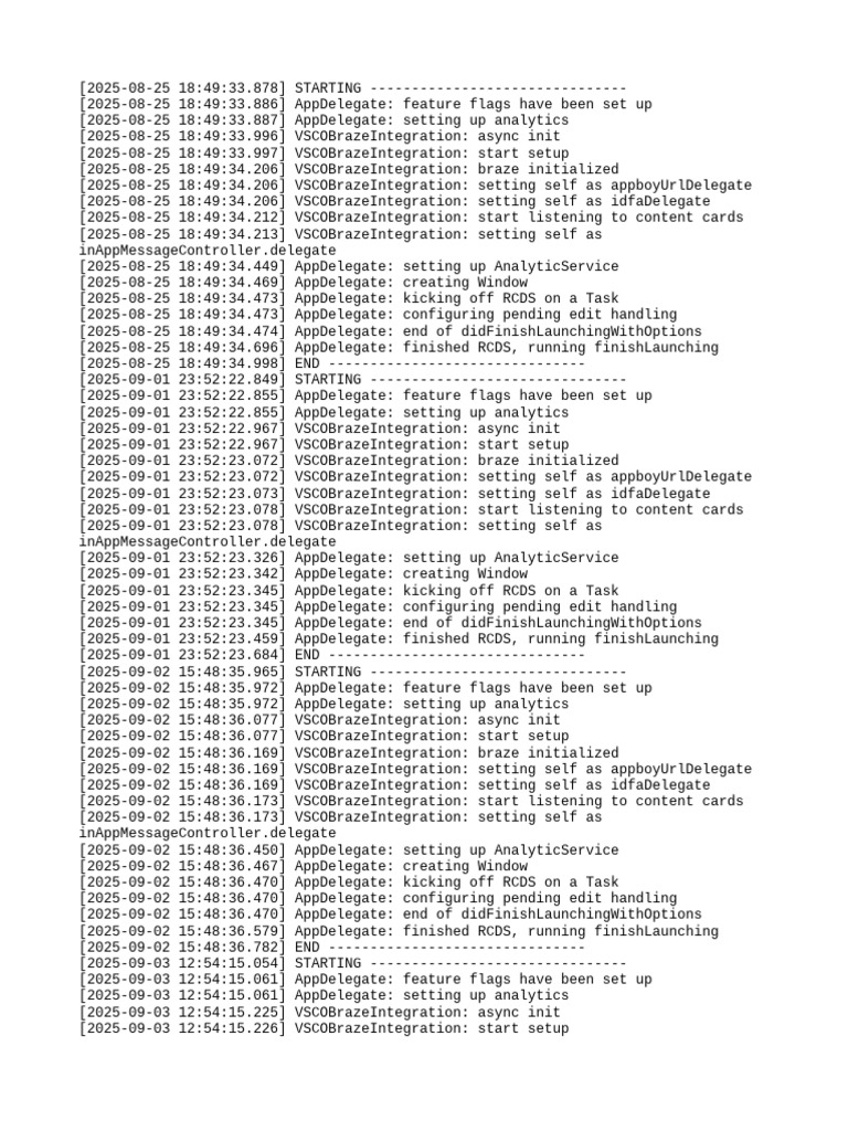 AppDelegate Analytics Setup Logs | PDF | System Software | Software