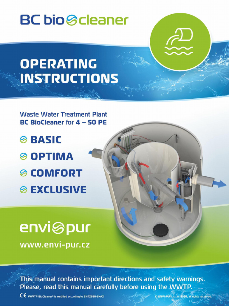 Operating Instructions Bc4-50 Eng Final | PDF | Sewage Treatment | Water