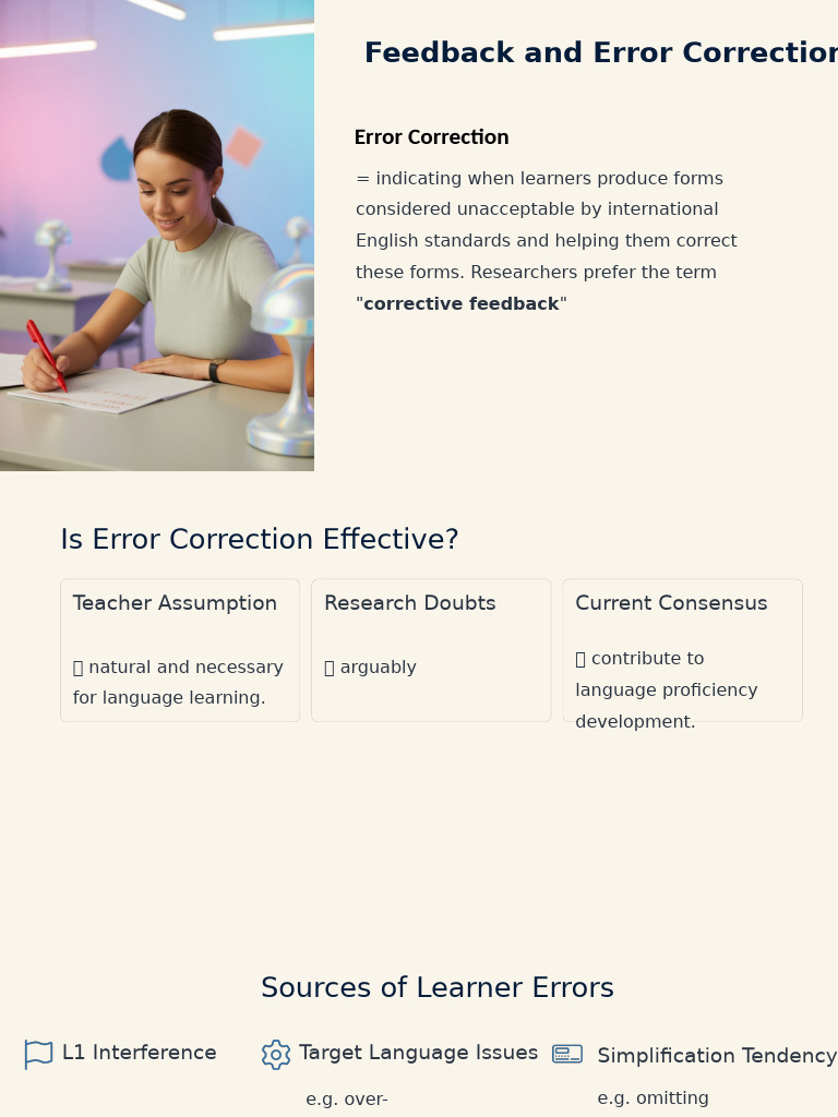 Eng Ped - Feedback and Error Correction - v2 | PDF | Error | Learning