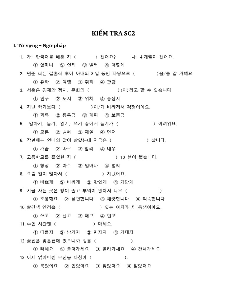 Kiểm Tra Sc2 | PDF