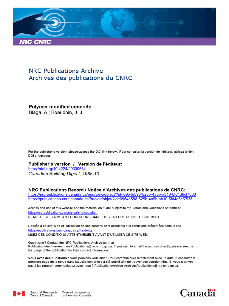 NRCan | PDF | Concrete | Polymers