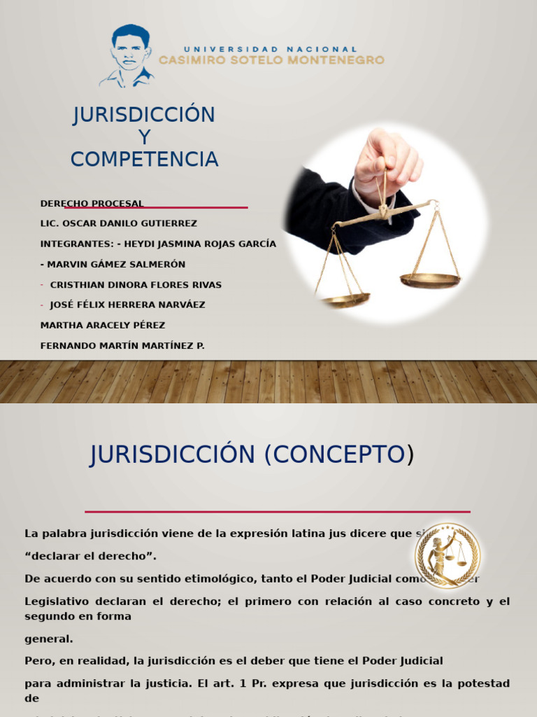 Jurisdicción y Competencia en Derecho Procesal | PDF | Jurisdicción ...