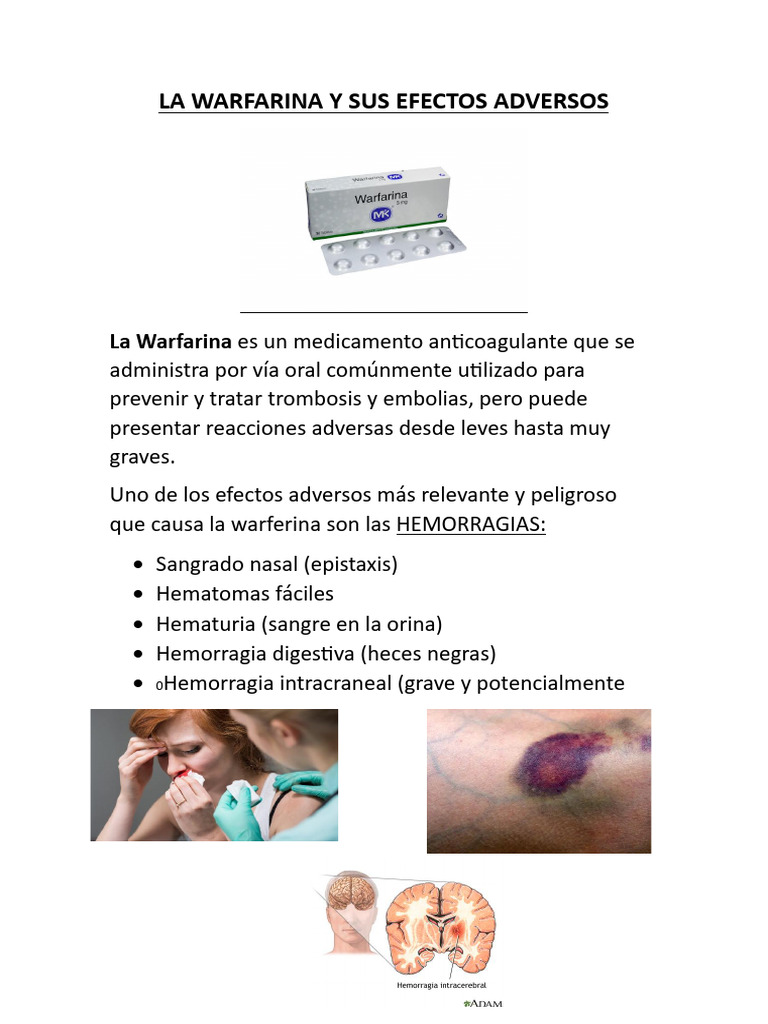 Efectos Adversos de la Warfarina | PDF