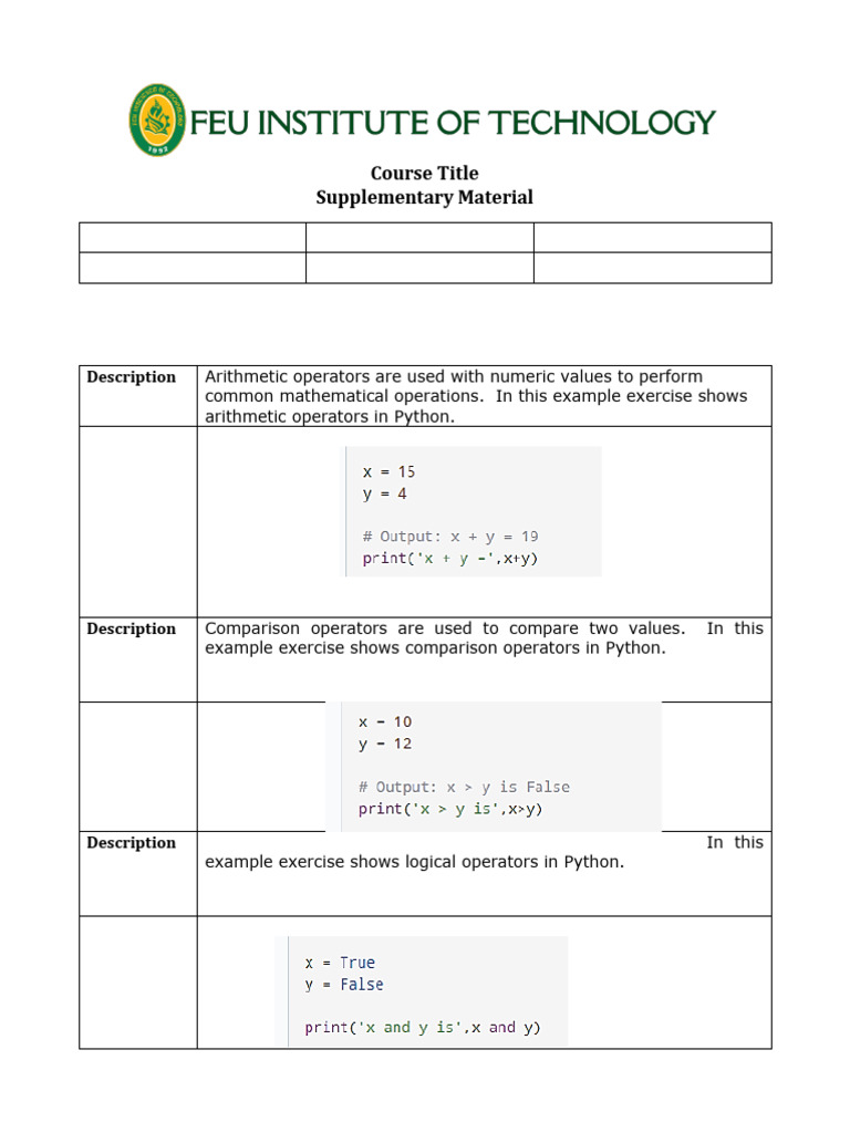 M2S2L1A - Subtopic 2 Supplementary Material 1 | PDF