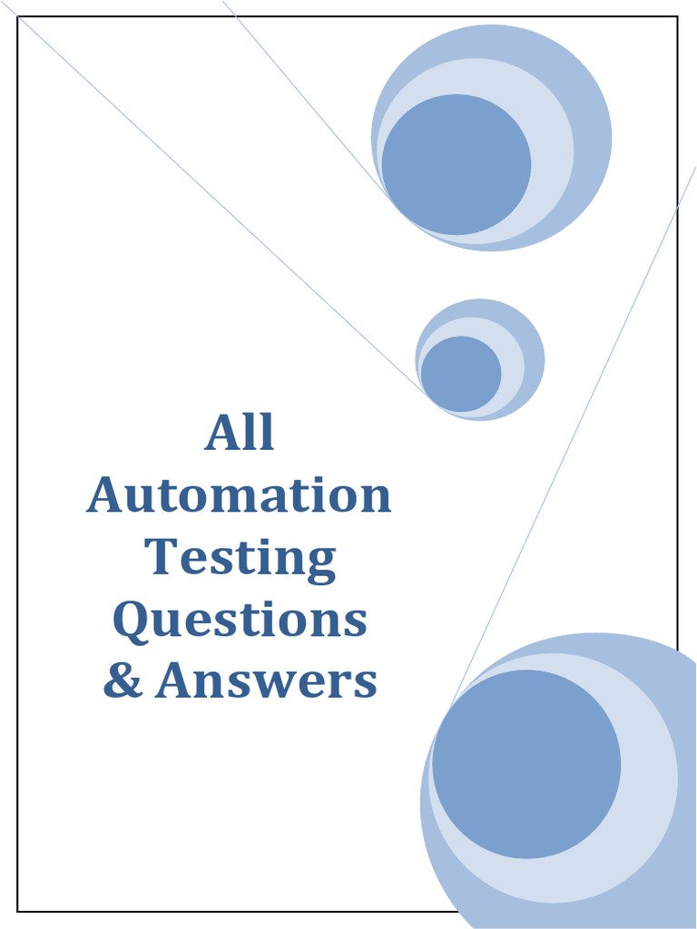 Automation Testing Q&A Guide | PDF | Selenium (Software) | Method ...