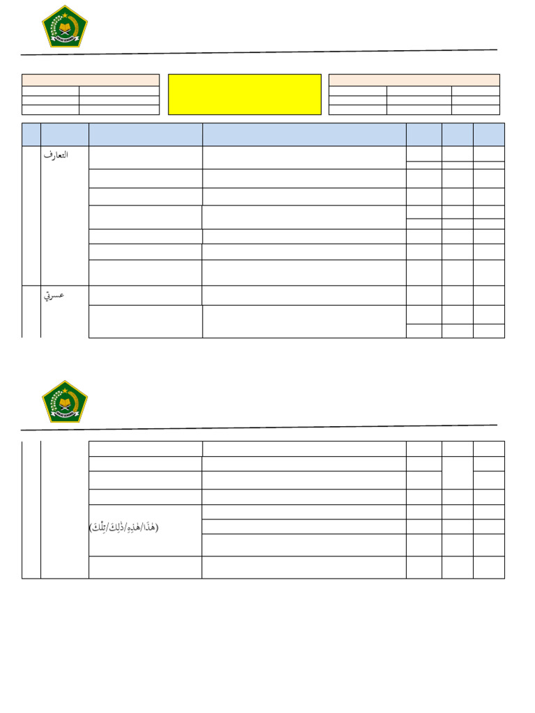 Format Kisi Kisi Soal Asas Ba Kls 1 | PDF