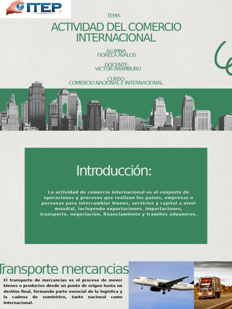Actividad y Transporte en Comercio Internacional | PDF | Transporte ...