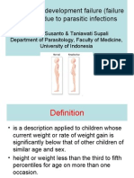 Parasitic infections and failure to thrive in children