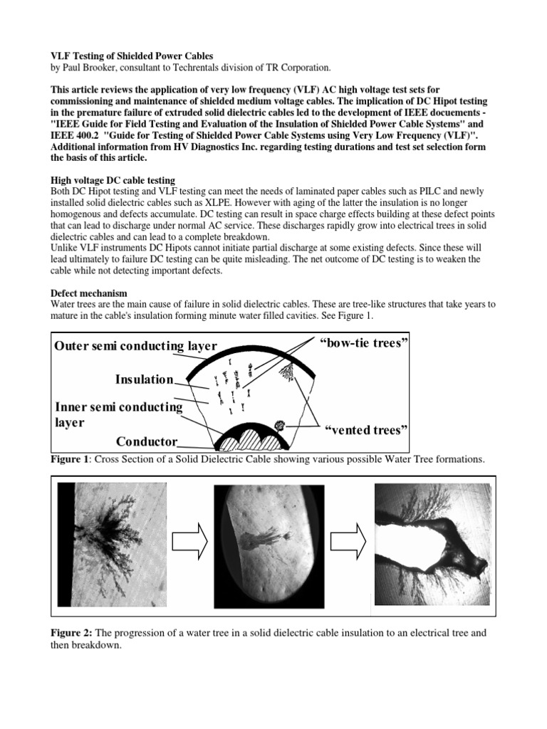 VLF Testing Standards for Power Cables | PDF | Engineering ...