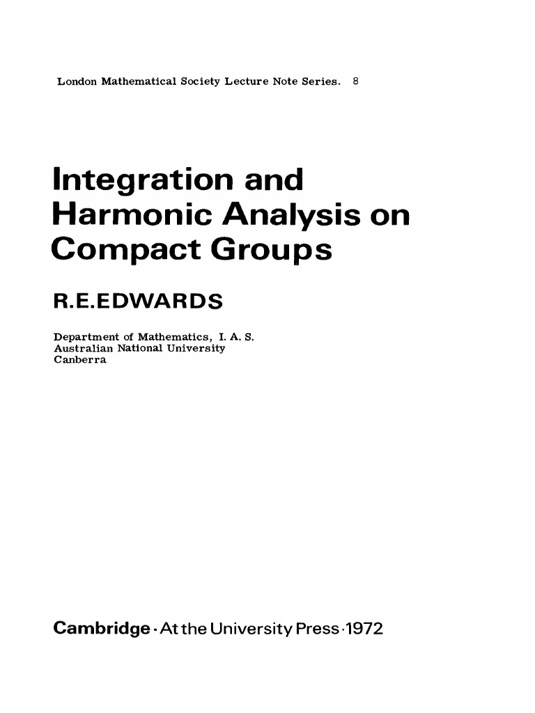 R. E. Edwards | PDF | Integral | Measure (Mathematics)