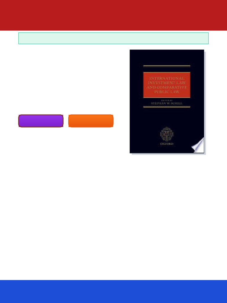 International Investment Law and Comparative Public Law 1st Edition ...