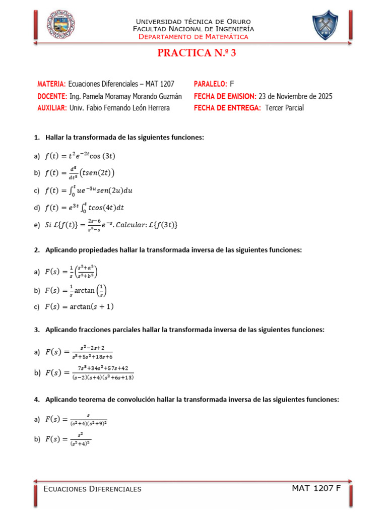 Practica 3 MAT 1207 F II-25 | PDF