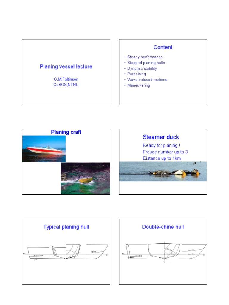 Planing Vessel Lecture PDF