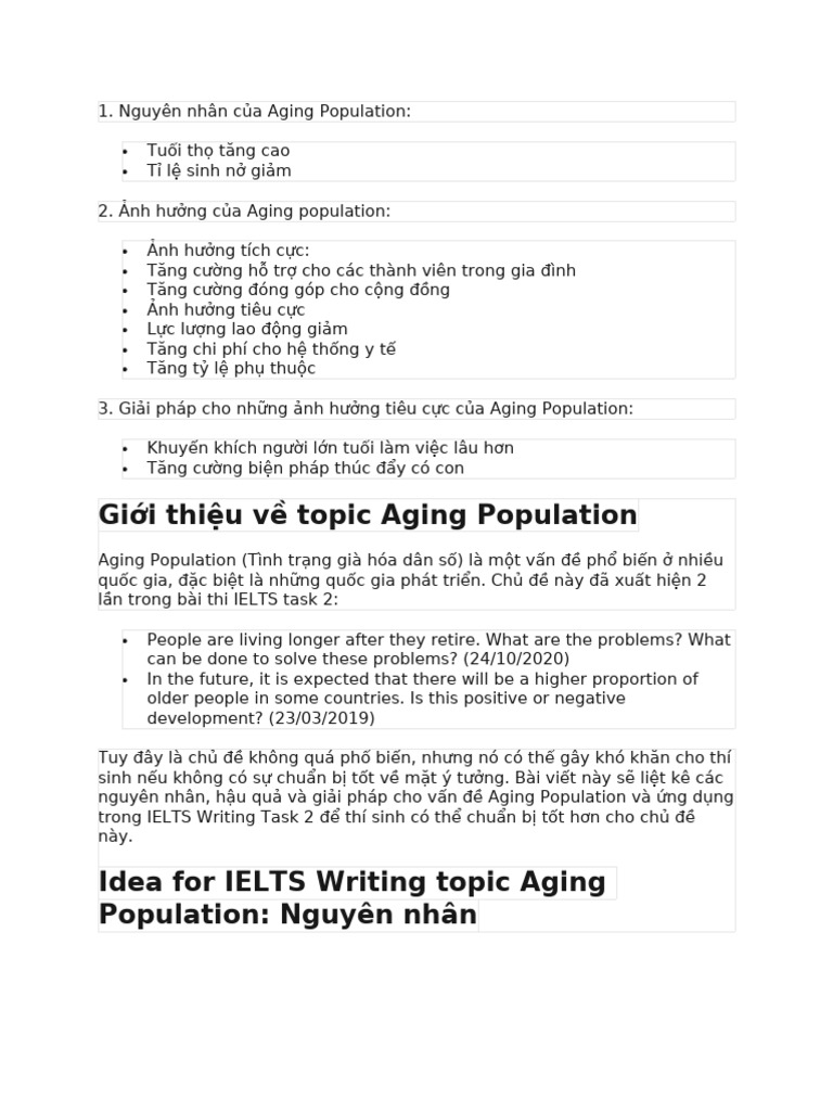Aging Population | PDF