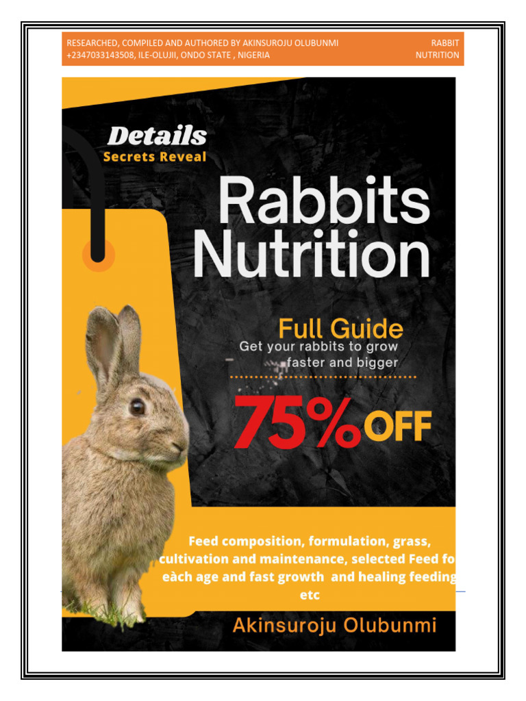 Essential Guide to Rabbit Nutrition | PDF | Fodder | Animal Feed