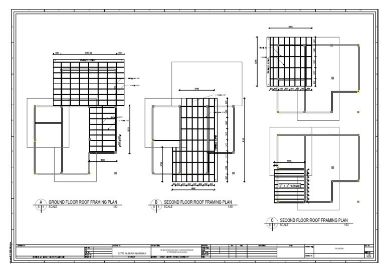 A Ground Floor Roof Framing Plan B Second Floor Roof Framing Plan | PDF