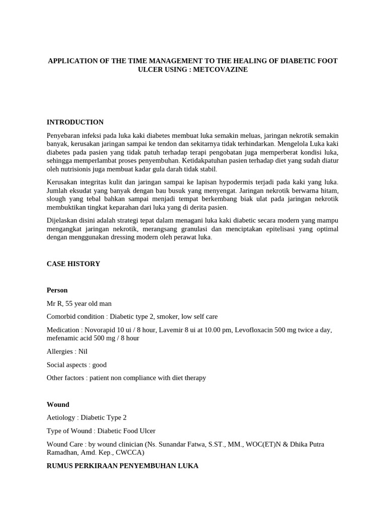 Time Management in Diabetic Foot Ulcer Care | PDF | Wound | Diabetes