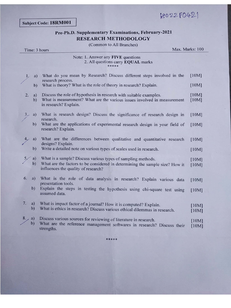RM Paper | PDF