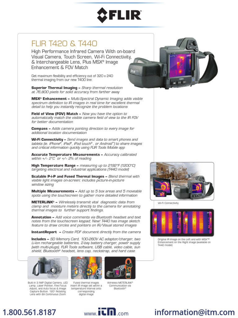 Flir Systems t420 Thermal Imager Datasheet | PDF | Thermography | Infrared