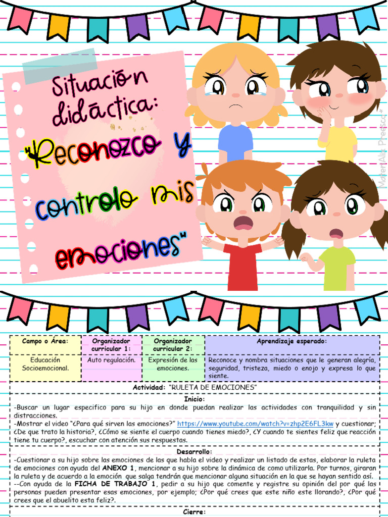 Plan de Emociones-1 | PDF | Las emociones | Ira