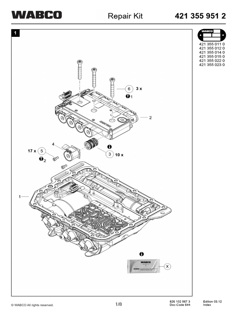 Repair Kit: © WABCO All Rights Reserved | PDF