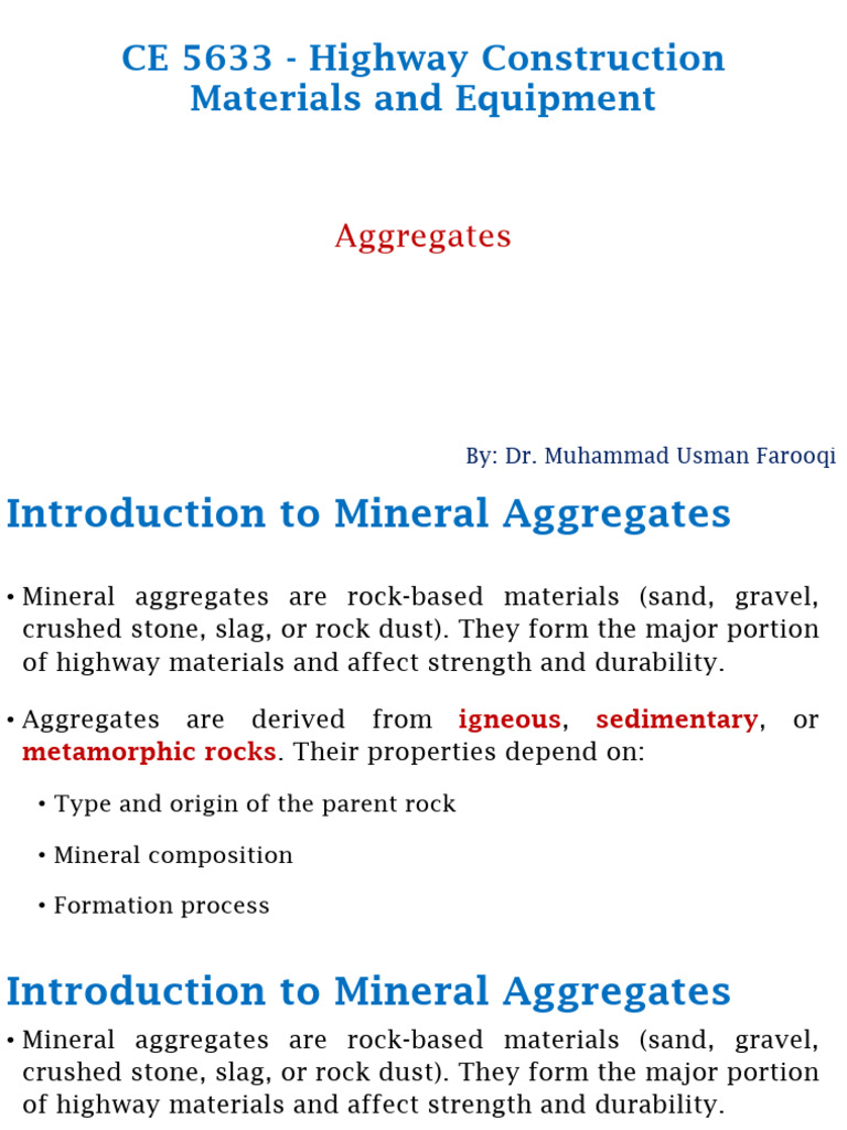 Highway Construction: Aggregate Essentials | PDF | Construction ...