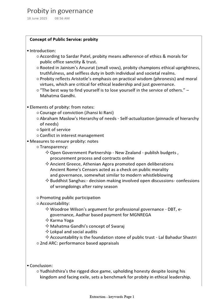 Understanding Probity in Public Service | PDF | Justice | Crime & Violence
