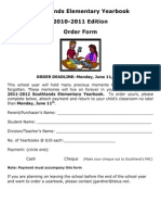 Yearbook Order Form 2012
