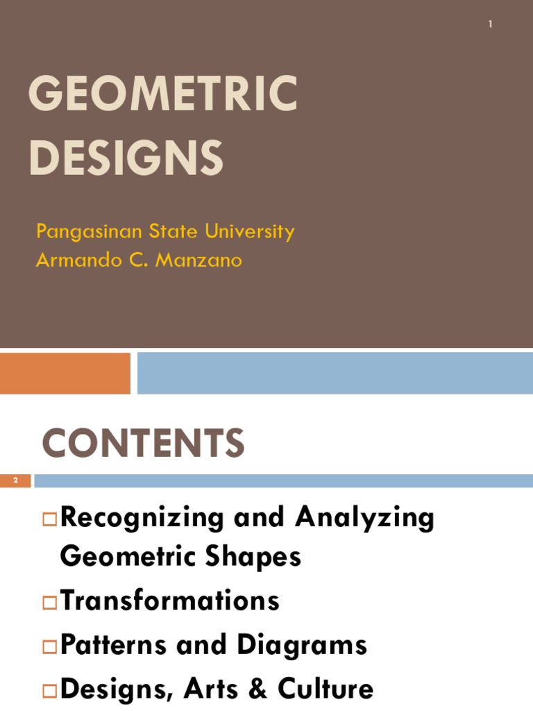 Geometric Designs and Patterns Overview | PDF | Shape | Euclid