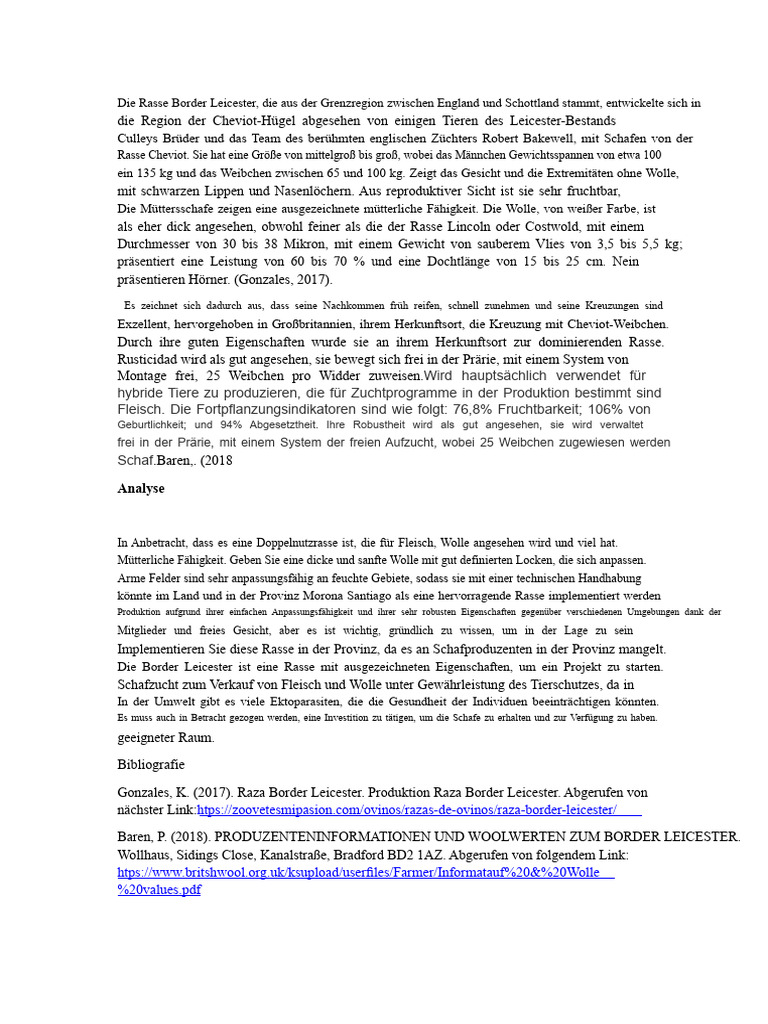 Die Rasse Border Leicester | PDF