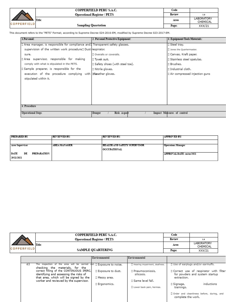 Sample Quartering Pets | PDF | Personal Protective Equipment ...