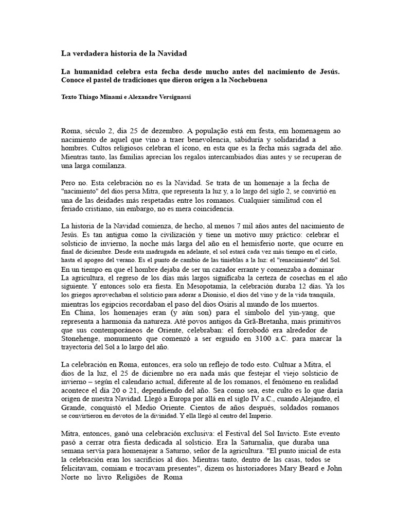La Verdadera Historia de La Navidad | PDF | Puritanos | Navidad