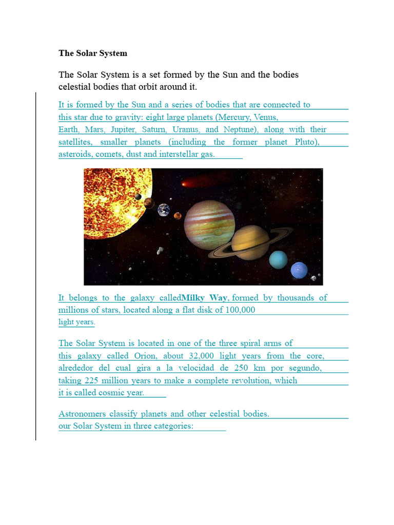 The Solar System | PDF | Solar System | Planets