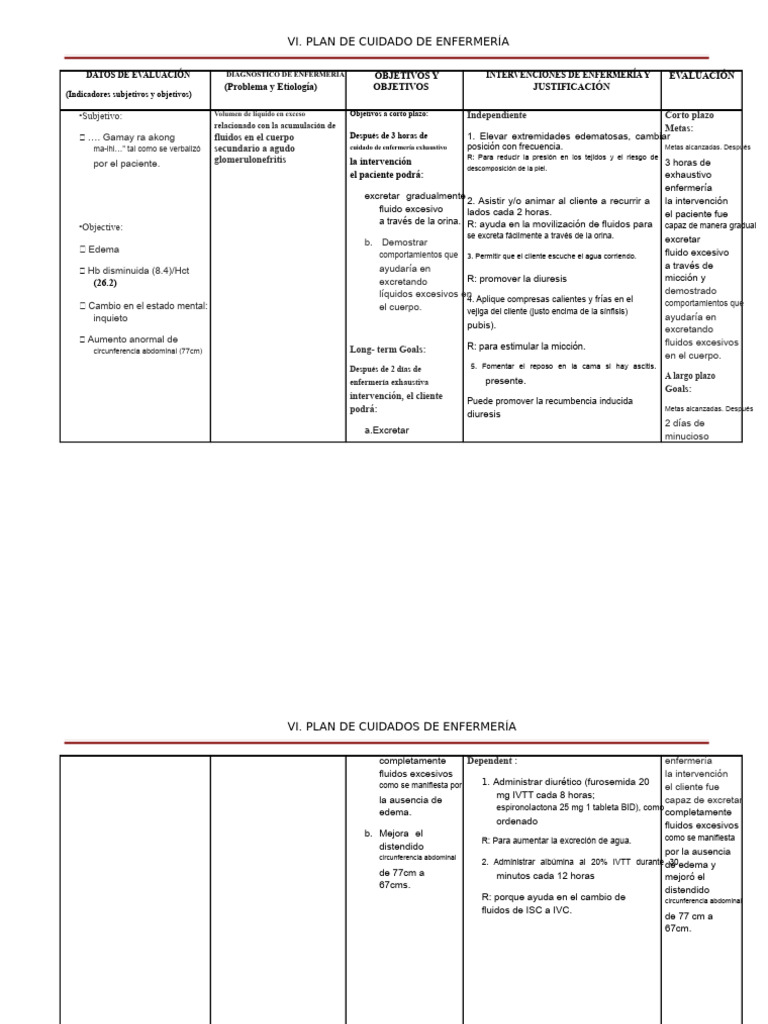 Plan de Cuidado de Enfermería Integral | PDF | Heces | Enfermería
