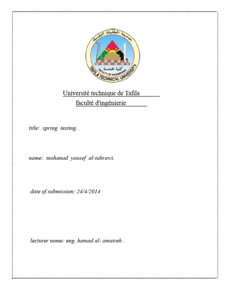 Mesure de la raideur des ressorts PDF Acier Sciences physiques — free download