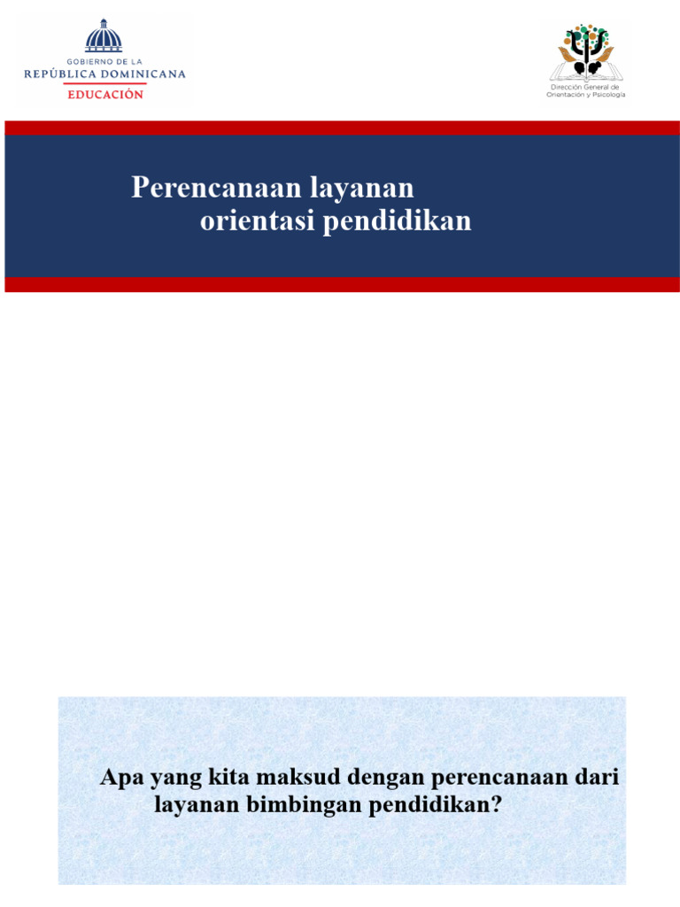 Perencanaan Layanan Bimbingan Pendidikan | PDF