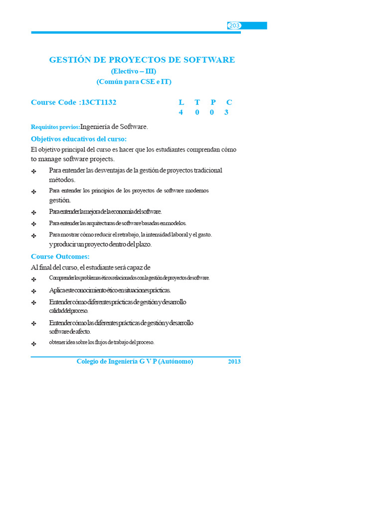 Gestión Efectiva de Proyectos de Software | PDF | Software | Ingeniería ...