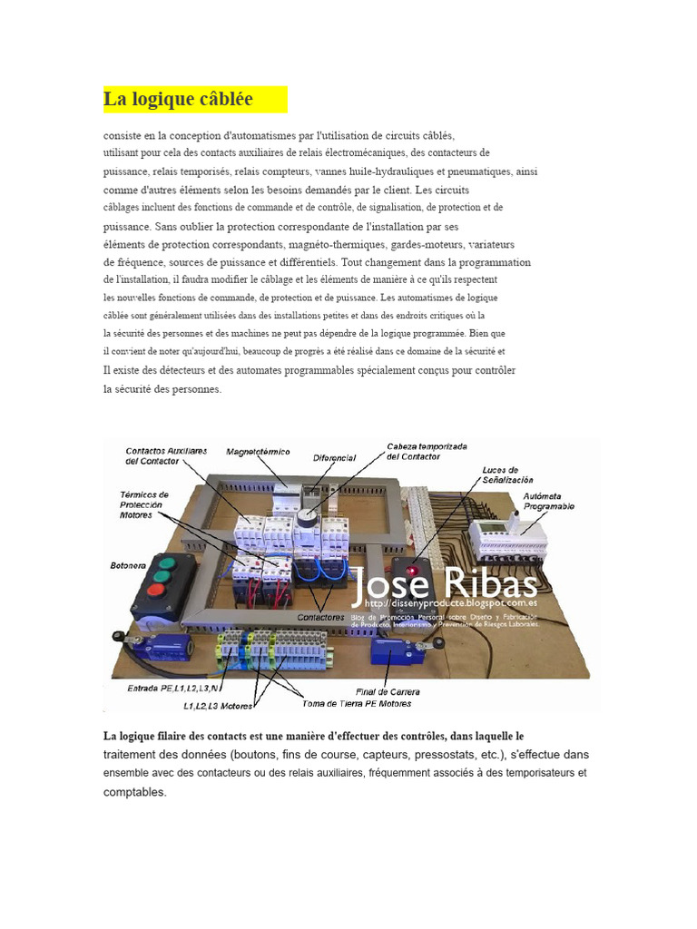 Introduction à la logique câblée industrielle | PDF | Automate ...