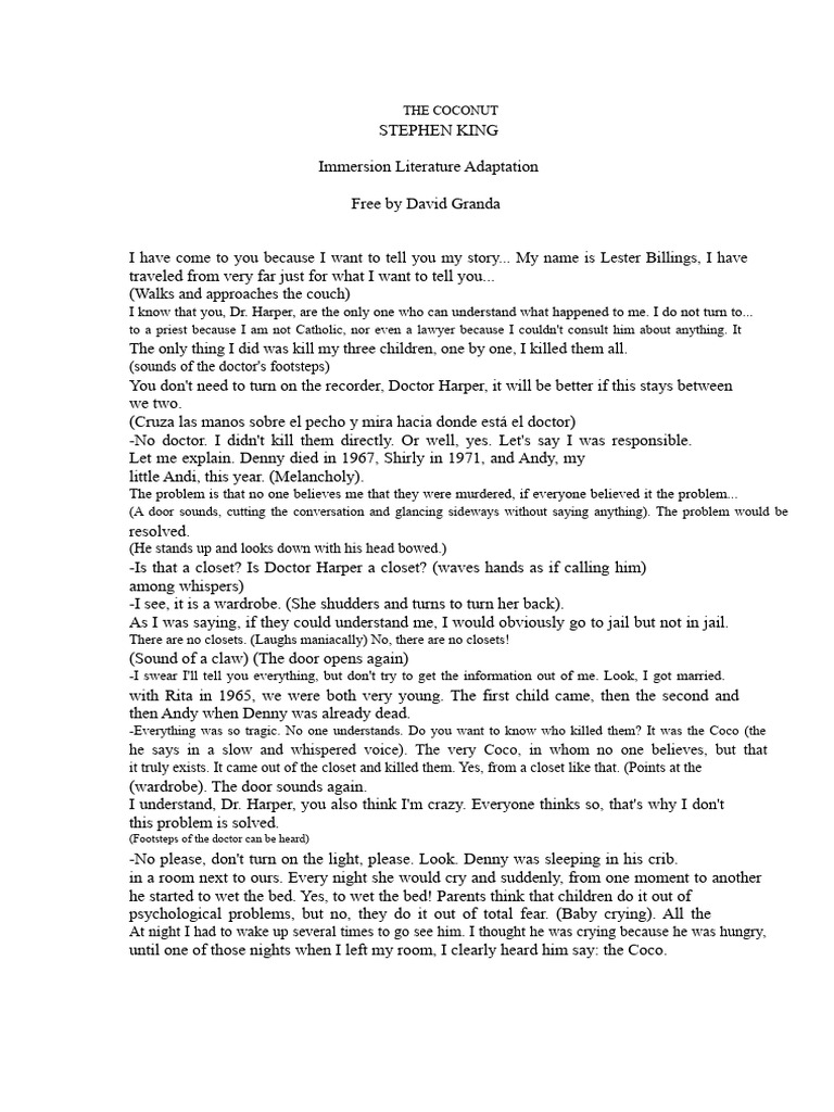 The Coco (Script) | PDF