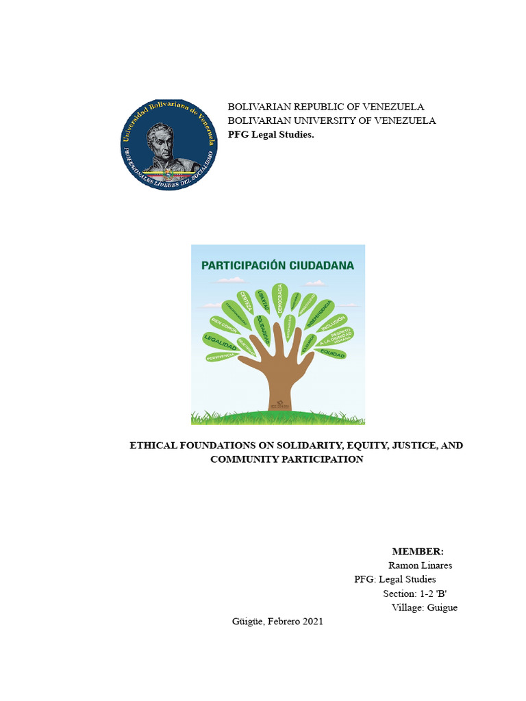Ethical Foundations of Citizen Participation | PDF | Solidarity | Justice