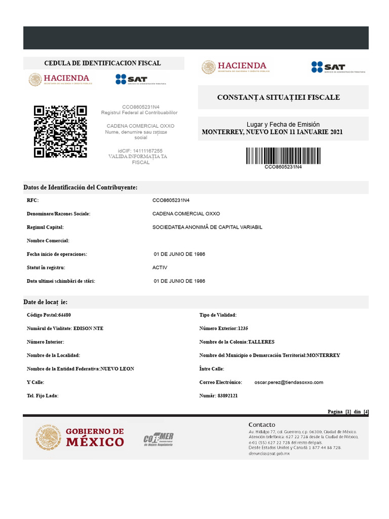 RFC Oxxo | PDF
