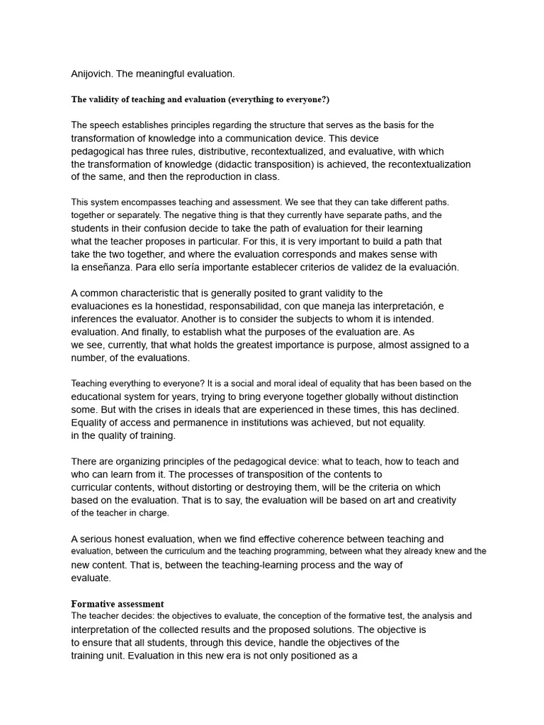 Effective Teaching and Evaluation Strategies | PDF | Educational ...