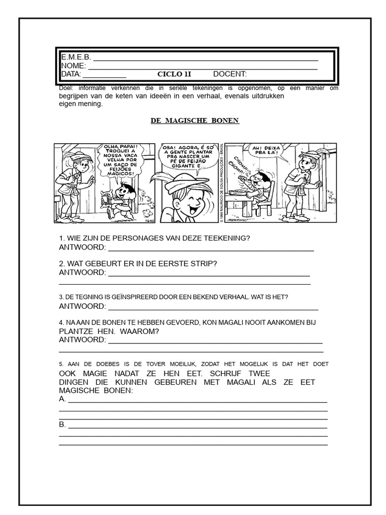 Magische Bonen - Een Strip Interpreteren | PDF