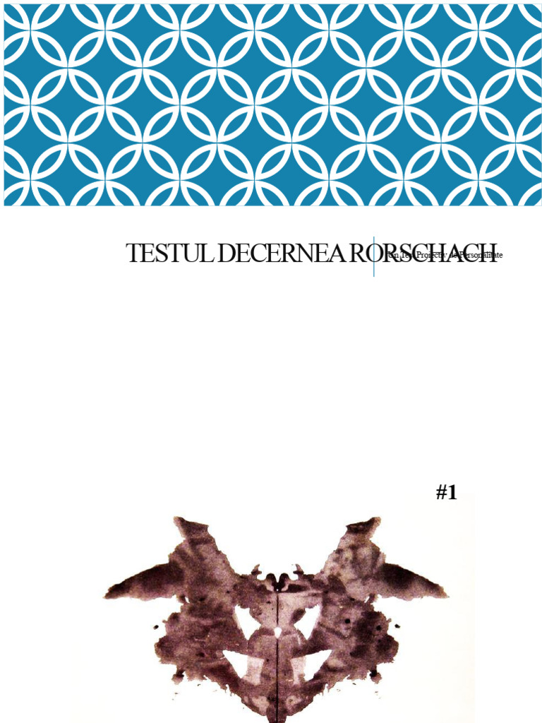 Testul Cu Pete de Cerneală Rorschach | PDF