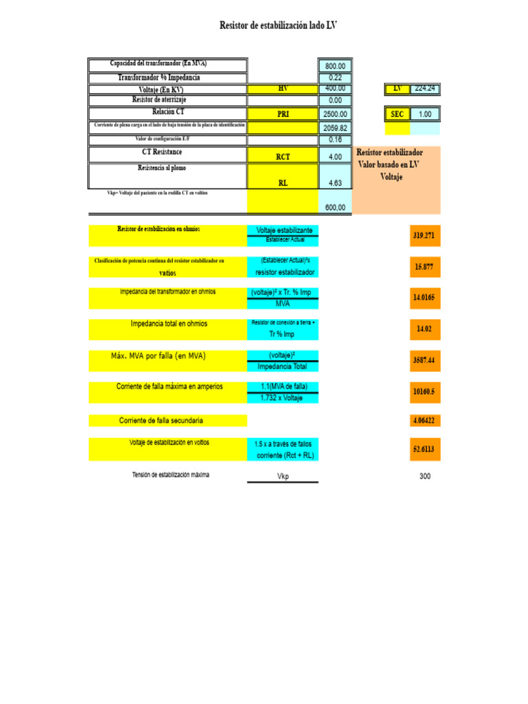 Cálculos de Resistores Estabilizadores REF | PDF | Resistor | voltaje