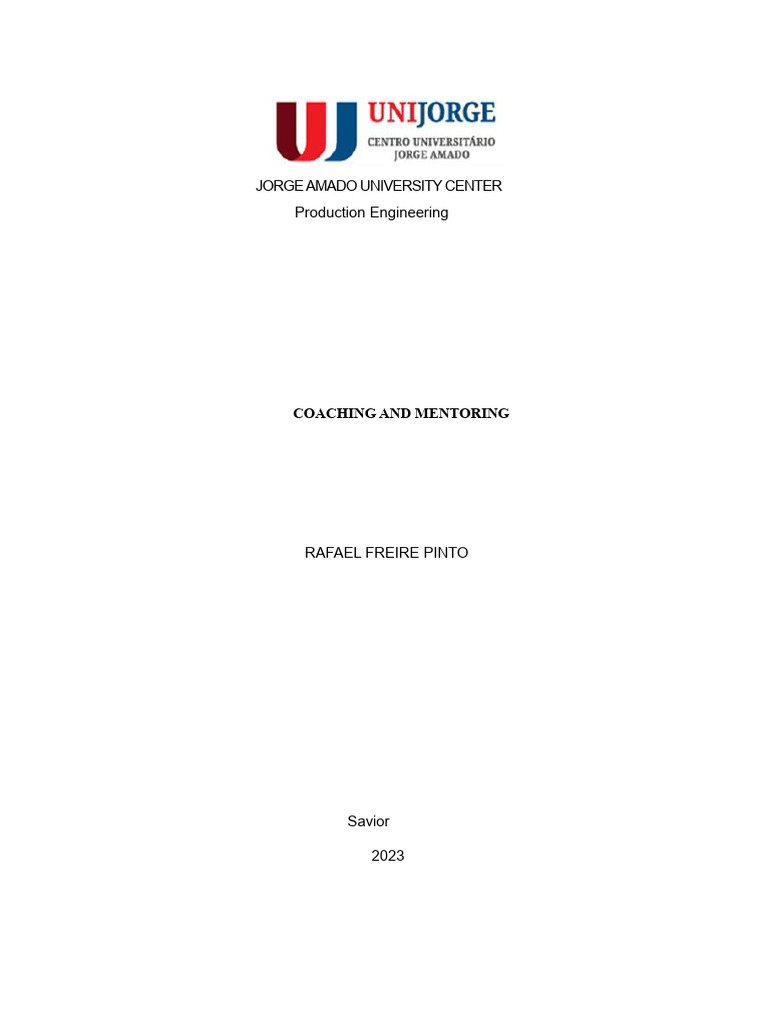 AV2 - Coaching and Mentoring - DONE | PDF | Mentorship | Behavioural ...