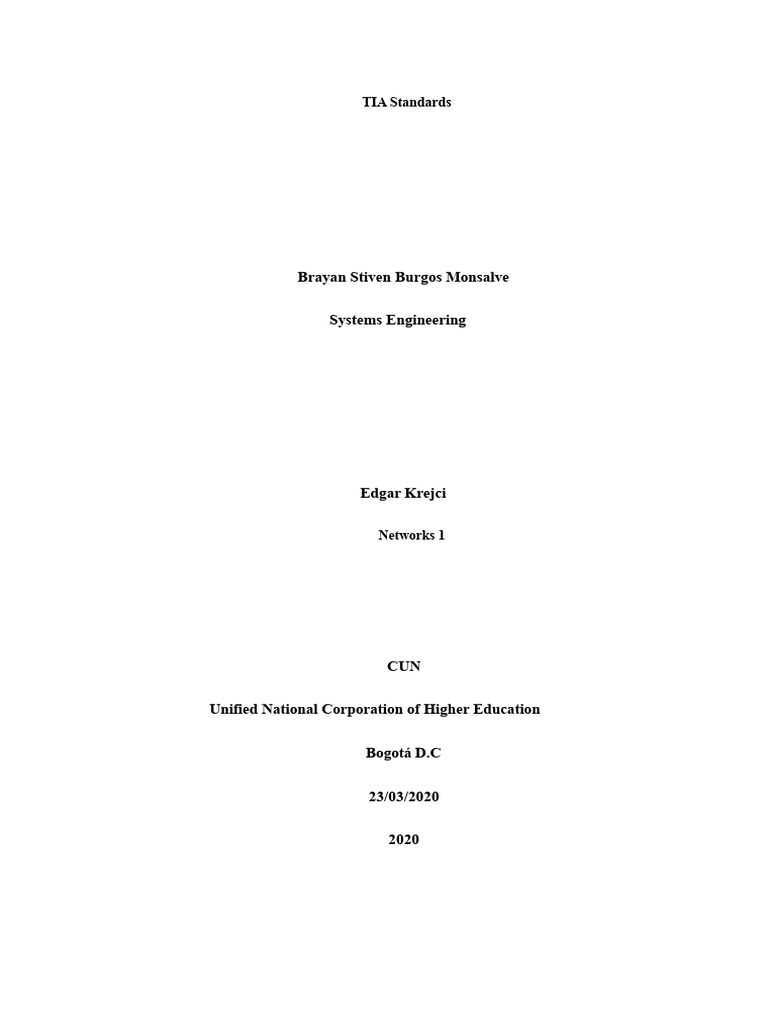 TIA Standards | PDF | Telecommunications | Electricity
