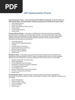 SAP Implementation Phases